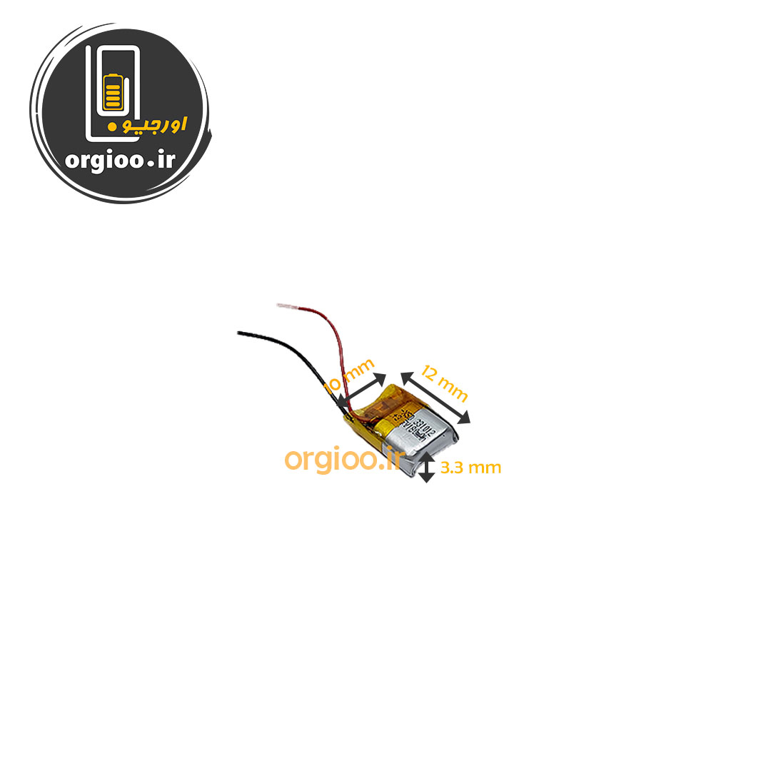 باتری لیتیومی مدل 331012 ظرفیت 180 میلی آمپر