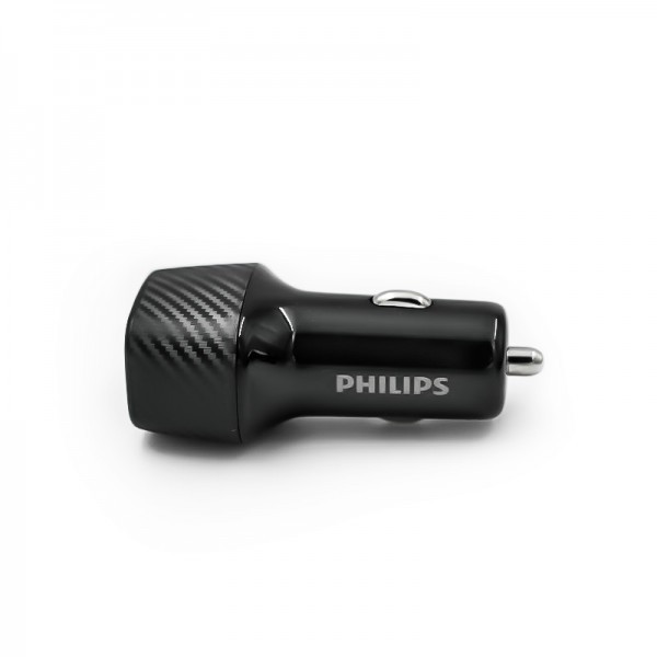 شارژر فندکی 60 وات 2 پورت فیلیپس مدل DLP5522C