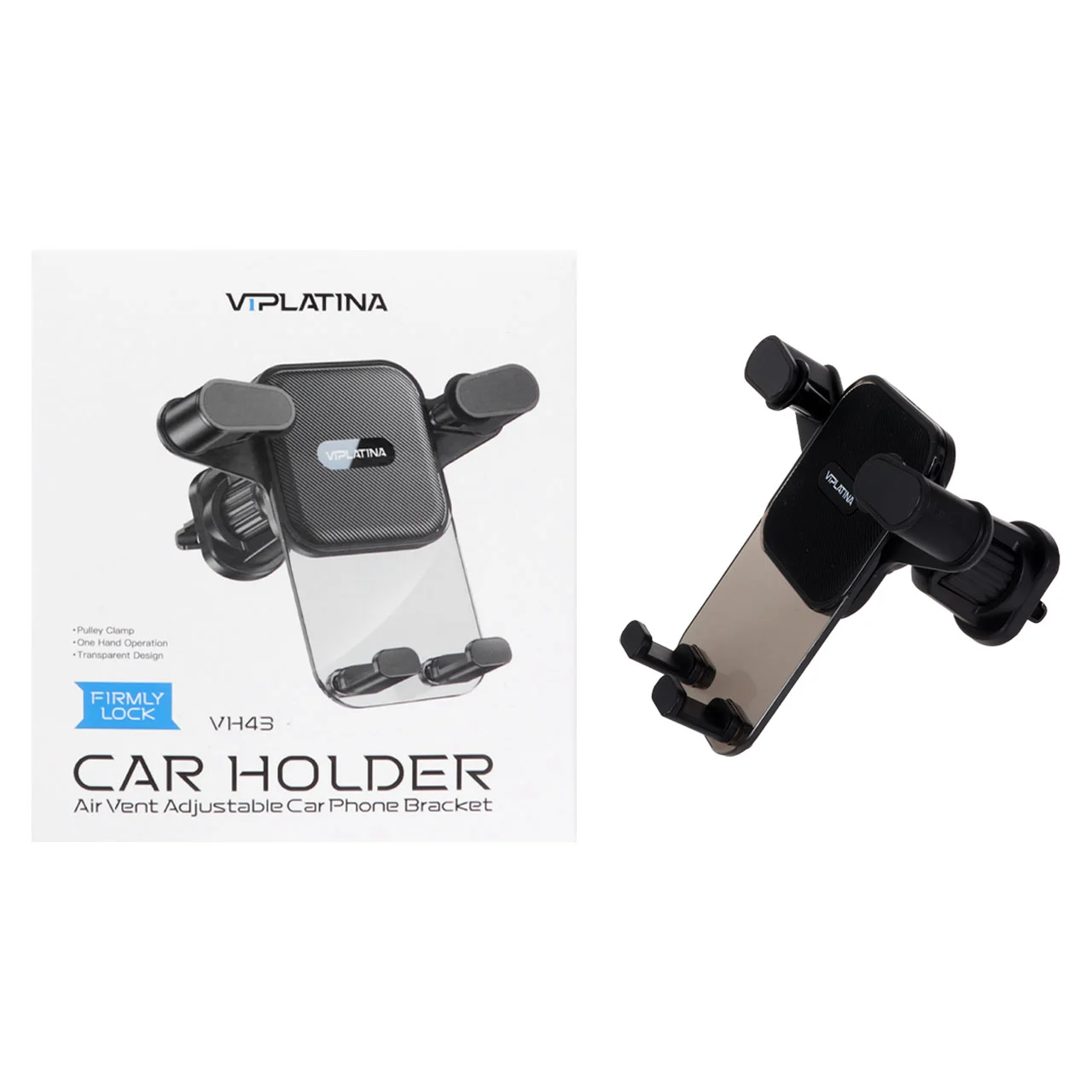 هولدر گوشی موبایل دریچه کولری VIPLATINA مدل VH43 - مشکی