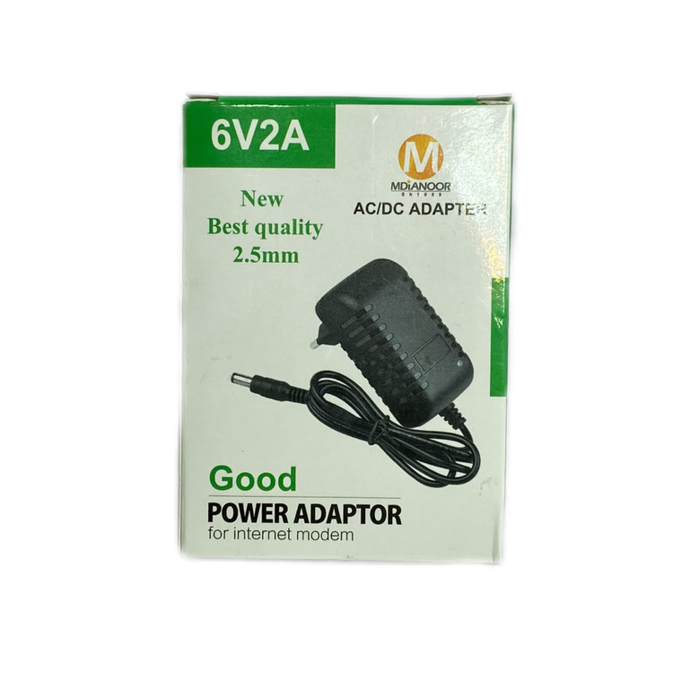 آداپتور 6 ولت 2 آمپر مدیا نور مدل 6V-2A