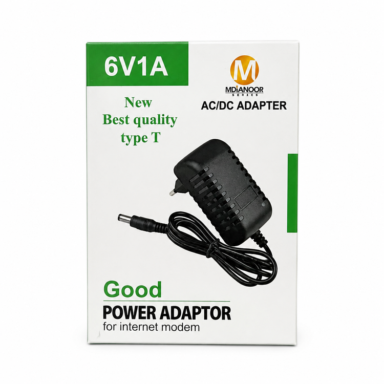 آداپتور 6 ولت 1 آمپر مدیا نور مدل 6V-1A