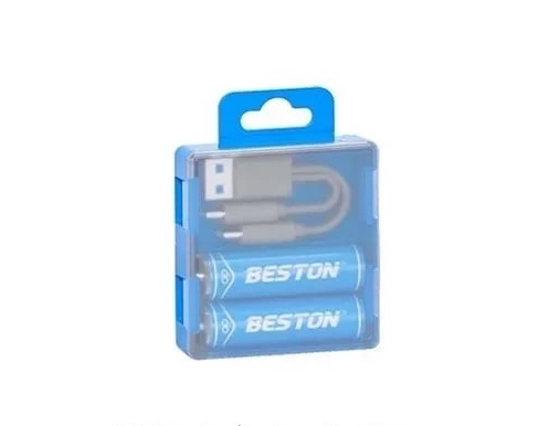 باتری نیم قلمی قابل شارژ بستون تایپ سی مدل BESTON 3AC-18