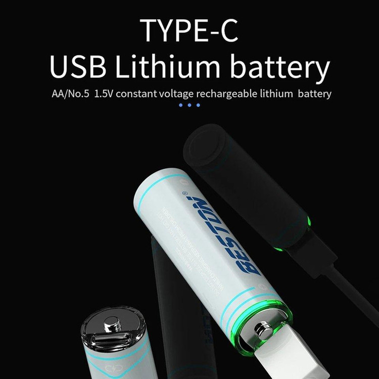 باتری قلمی شارژی بستون تایپ سی مدل 2AC-60 BESTON
