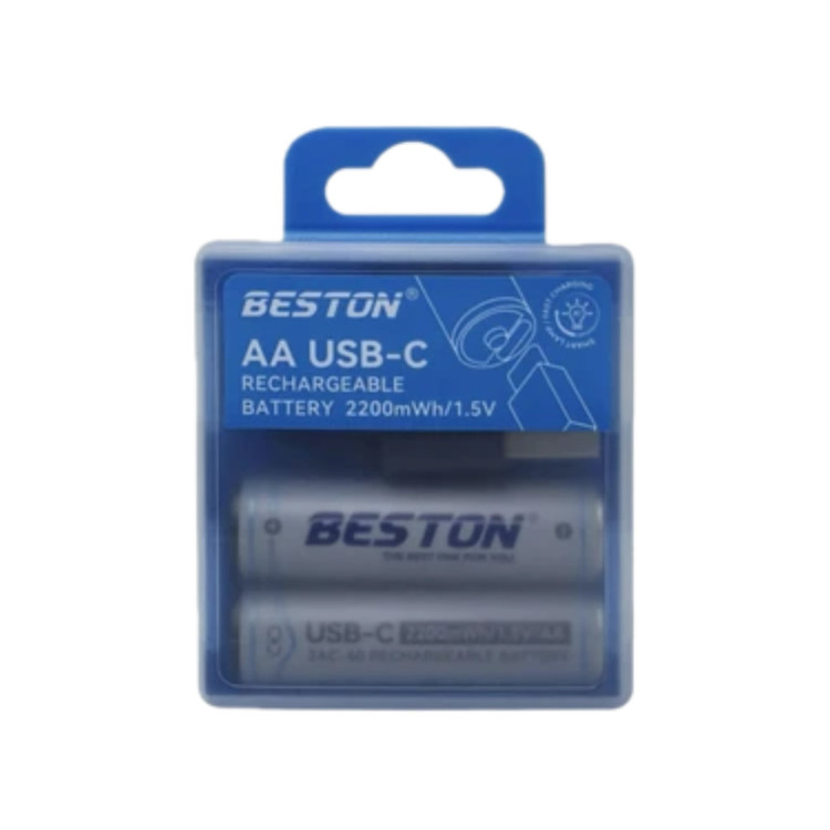 باتری قلمی شارژی بستون تایپ سی مدل 2AC-60 BESTON