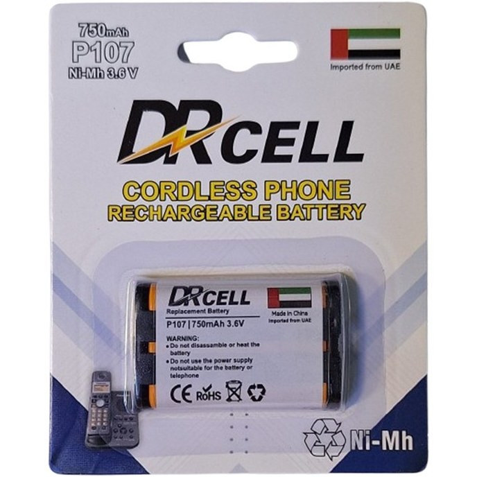 باتری تلفن بیسیم 750mAh 3.6V دی آر سل DRCELL مدل P107