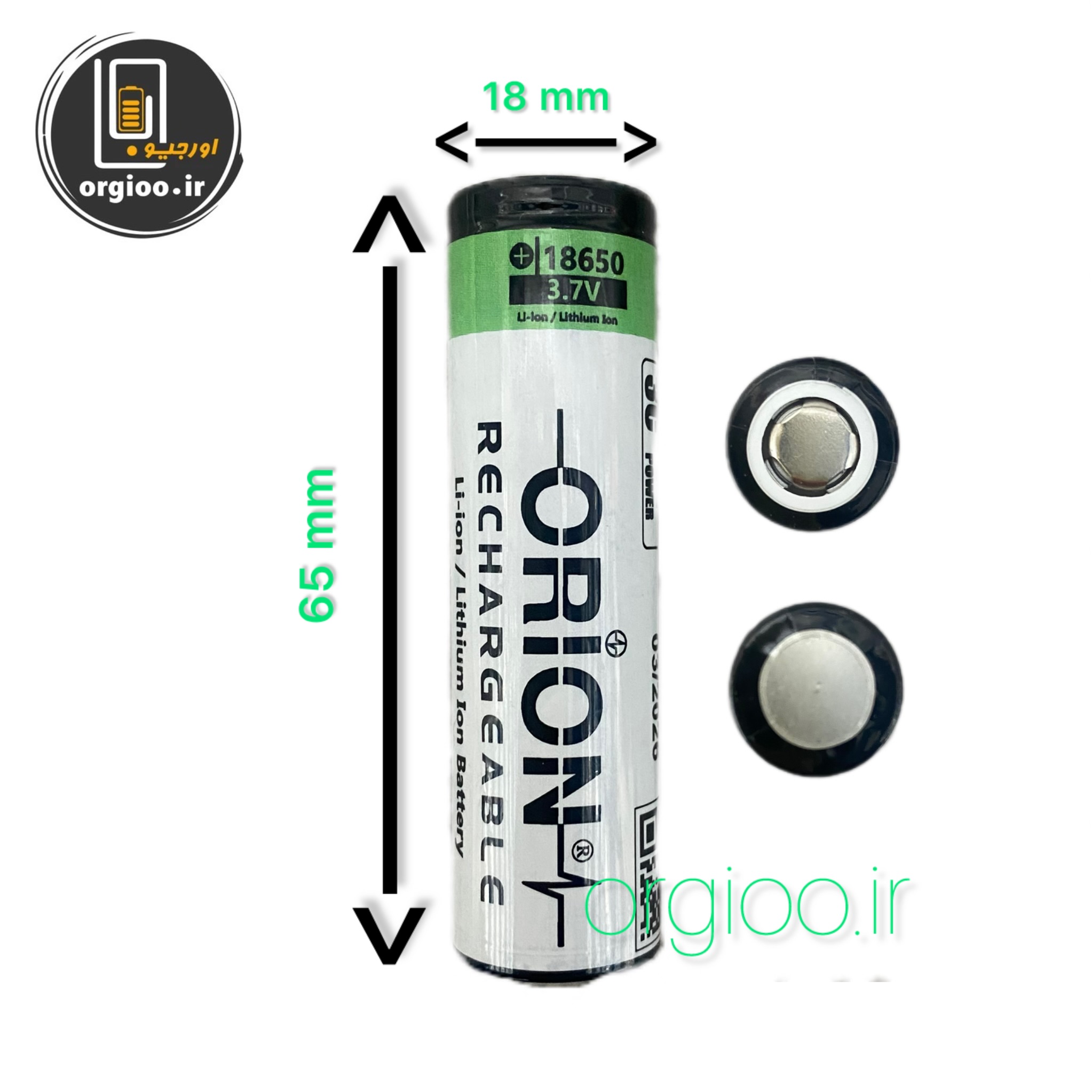 باتری 18650 2000mAh 3.7V 3C اوریون ORION