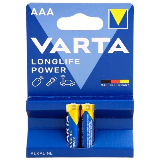 باتری نیم قلمی وارتا مدلLONG LIFE POWER بسته دو عددی