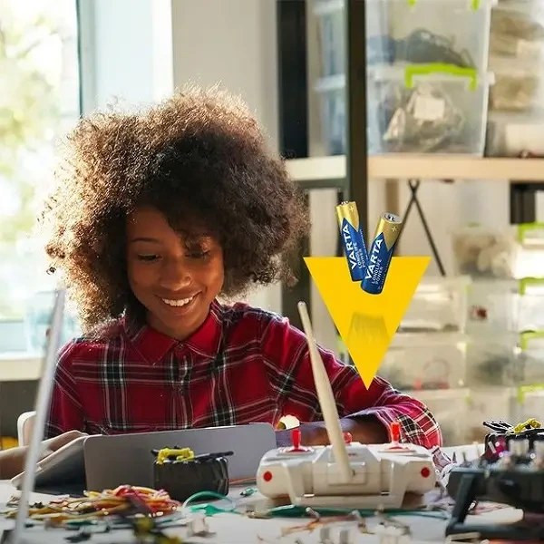 باتری نیم قلمی وارتا مدلLONG LIFE POWER بسته دو عددی