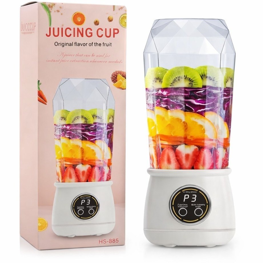 مخلوط کن و شیکر شارژی قابل حمل JUICING CUP مدل HS-885 سفید