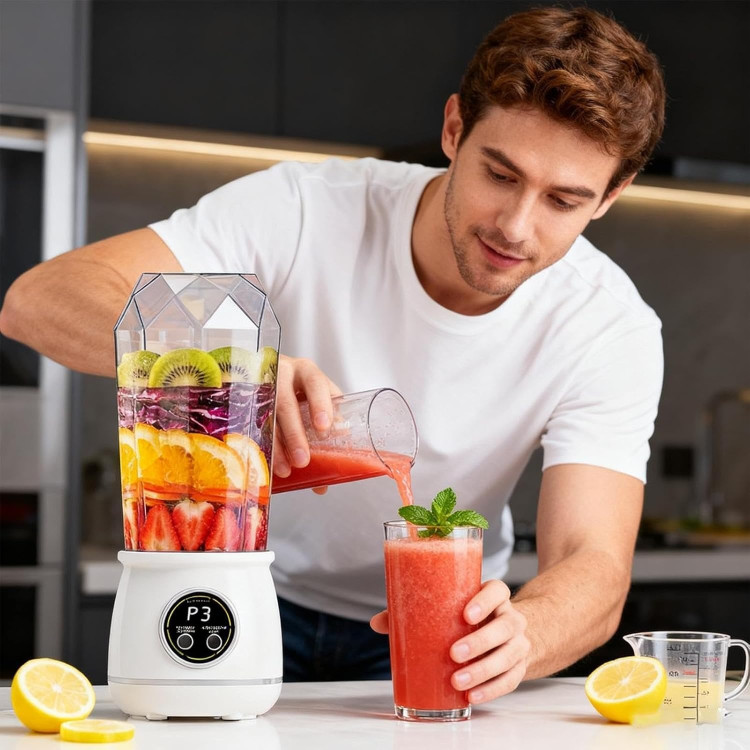 مخلوط کن و شیکر شارژی قابل حمل JUICING CUP مدل HS-885 سفید