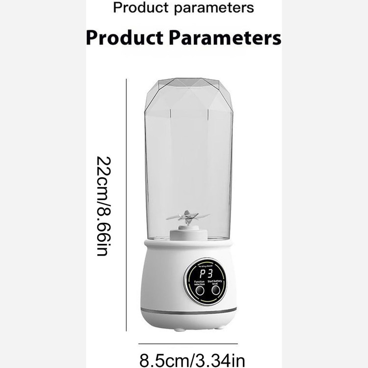 مخلوط کن و شیکر شارژی قابل حمل JUICING CUP مدل HS-885 سفید