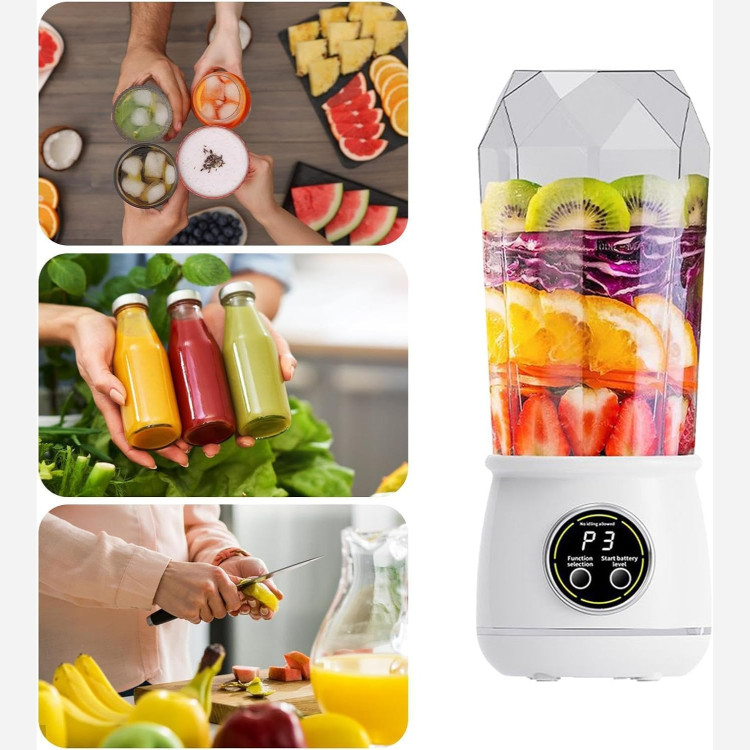 مخلوط کن و شیکر شارژی قابل حمل JUICING CUP مدل HS-885 سفید