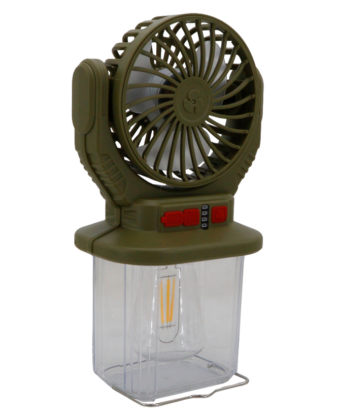 چراغ اضطراری کمپی فن دار خورشیدی مدل HB-F718W