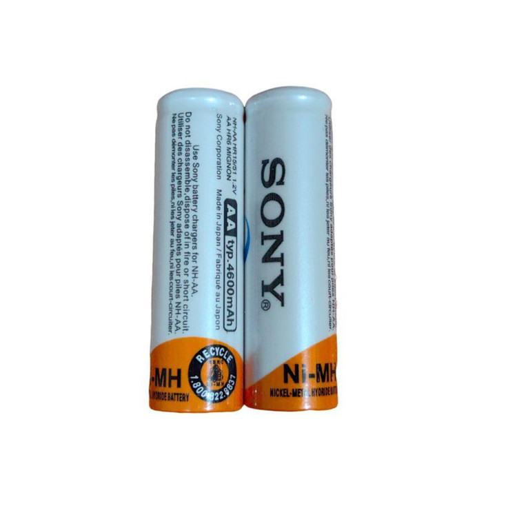 باتری قلمی قابل شارژ سونی مدل NH-AA HR15/51 ظرفیت 4600 میلی آمپر ساعت بسته 2 عددی